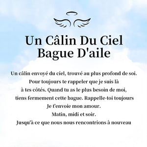 Câlin Personnalisé De L’aile Du Ciel Bague De Pierre De Naissance