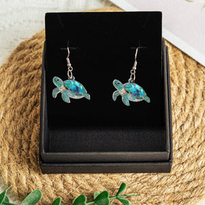 Créoles en Acrylique Personnalisées – Style Vitrail Inspiré de la Plage