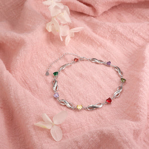 Bracelet Infini Personnalisé avec Pierre de Naissance – Cadeau Émotionnel pour Femmes