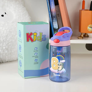 Gourde Personnalisée pour Enfants – Bouteille d’Eau avec Paille Intégrée et Prénom Gravé