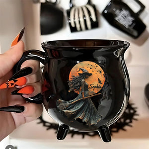 Mug Chaudron Sorcière Personnalisé – Cadeau Magique d’Halloween