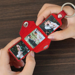Porte-Clés en Cuir avec Photos Personnalisées – Cadeau Émotionnel à Emporter