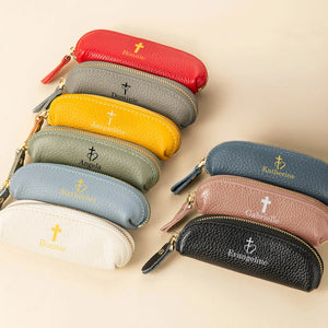 Porte-monnaie Mini Personnalisé en Cuir PU – Cadeau pour les Chrétiens
