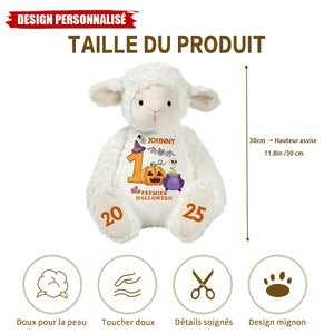 Peluche Agneau Premier Halloween – Cadeau Souvenir Personnalisé