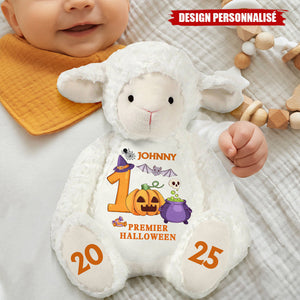 Peluche Agneau Premier Halloween – Cadeau Souvenir Personnalisé