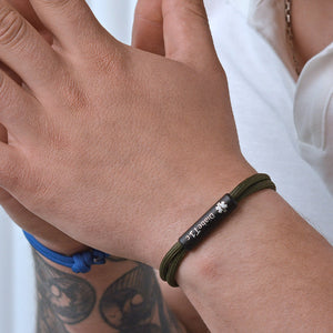 Bracelet Commémoratif Personnalisé - Je te porterai avec moi jusqu'à ce que je te revoie