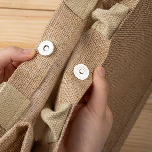 Sac en Toile de Jute Personnalisé - Motif Tortue Marine avec Fleurs et Prénom