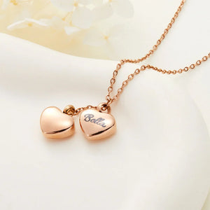 Collier Cœur Personnalisé Porte-Cendres – Bijou Commémoratif Gravé avec Nom