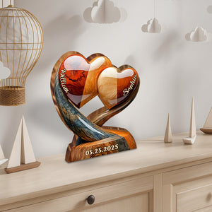 Toi et Moi, On Gère Ça – Plaque Acrylique Personnalisée en Forme de Couple