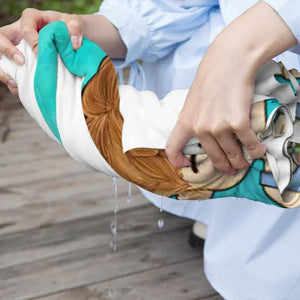 Été, Plage, Piscine, Voyage – Serviette de Plage Familiale Personnalisée sur Mesure