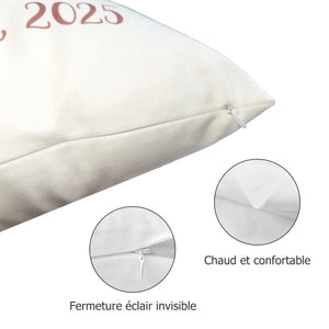 Housse de Coussin Personnalisée - Design Animal Mignon et Nom