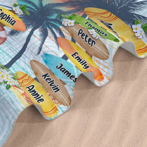 L’Amour de Mamie n’a pas de Limites – Serviette de Plage Personnalisée pour la Famille