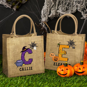 Sac Fourre-Tout Personnalisé Halloween – Design Initiales et Prénom