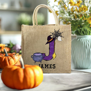 Sac Fourre-Tout Personnalisé Halloween – Design Initiales et Prénom