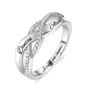 Bague Personnalisée avec Noms – Symbole d’Amour Éternel et Cadeau Romantique