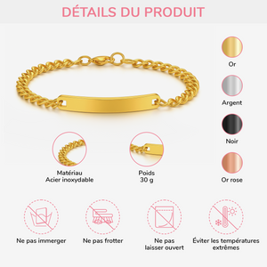 Bracelet Personnalisé avec Nom – Cadeau Élégant pour Femmes