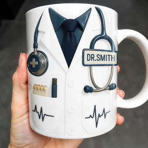 Mug Personnalisé pour Médecin avec Nom – Cadeau Unique pour Docteurs et Professionnels de Santé