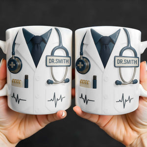 Mug Personnalisé pour Médecin avec Nom – Cadeau Unique pour Docteurs et Professionnels de Santé