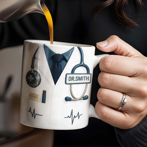 Mug Personnalisé pour Médecin avec Nom – Cadeau Unique pour Docteurs et Professionnels de Santé