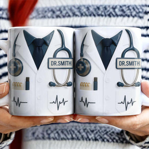 Mug Personnalisé pour Médecin avec Nom – Cadeau Unique pour Docteurs et Professionnels de Santé