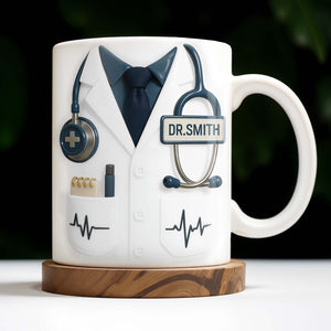 Mug Personnalisé pour Médecin avec Nom – Cadeau Unique pour Docteurs et Professionnels de Santé