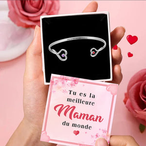 Bracelet Infini Cœur Personnalisé – Gravé avec Message d’Amour Éternel