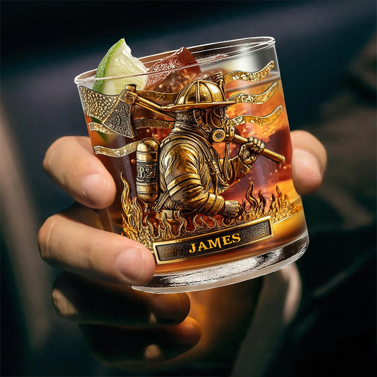 Fier Pompier – Verre à Whisky Personnalisé pour Pompier