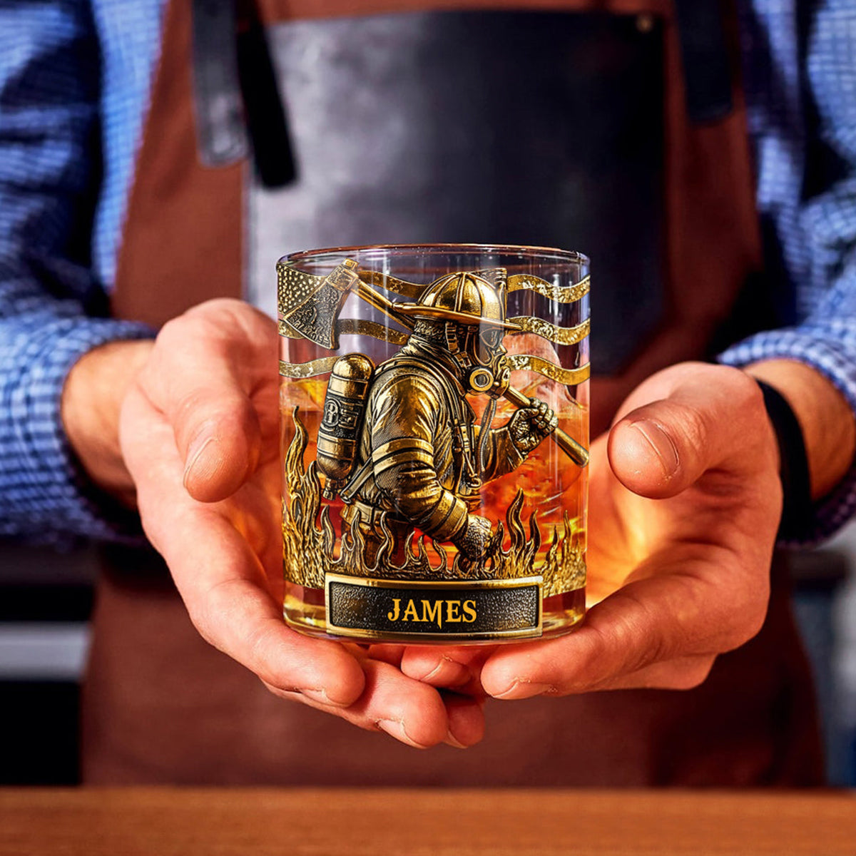 Fier Pompier – Verre à Whisky Personnalisé pour Pompier