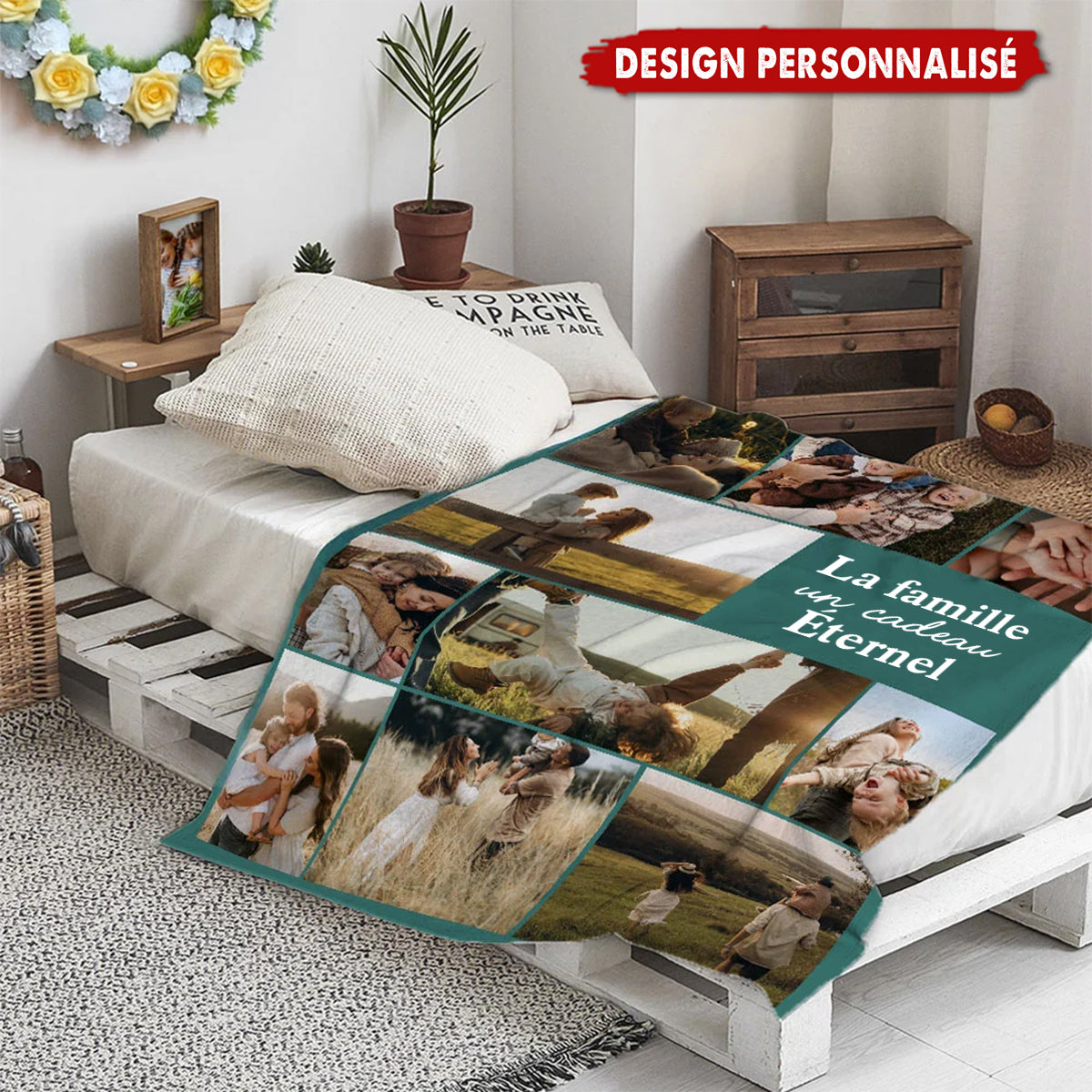 Couverture Photo Personnalisée – La Famille, un Cadeau Éternel