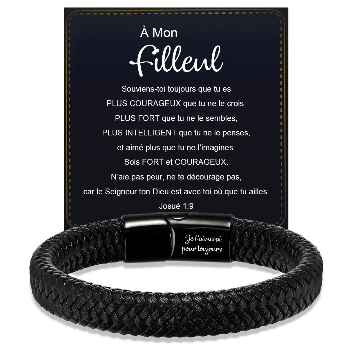Bracelet en Cuir Personnalisé pour Homme – Cadeaux pour la fête des pères, un anniversaire ou une remise de diplôme