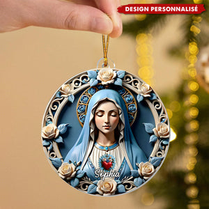 Ornement de Noël Personnalisé - Cœur Sacré de Marie