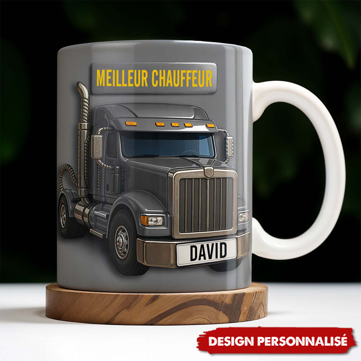 Mug Personnalisé “Meilleur Chauffeur” - Cadeau pour les passionnés de camions