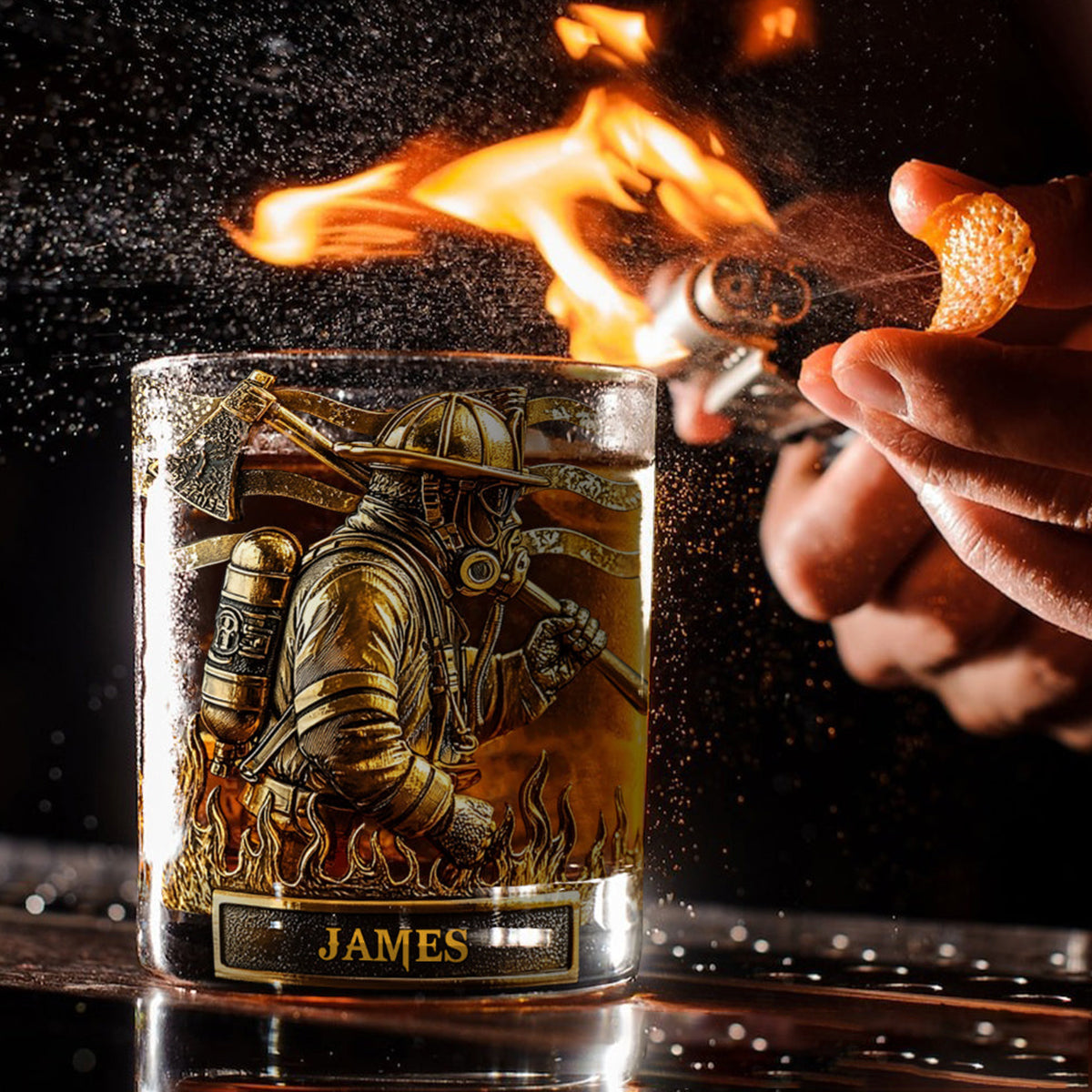 Fier Pompier – Verre à Whisky Personnalisé pour Pompier