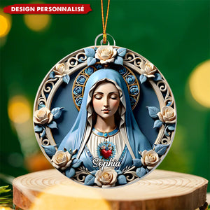 Ornement de Noël Personnalisé - Cœur Sacré de Marie