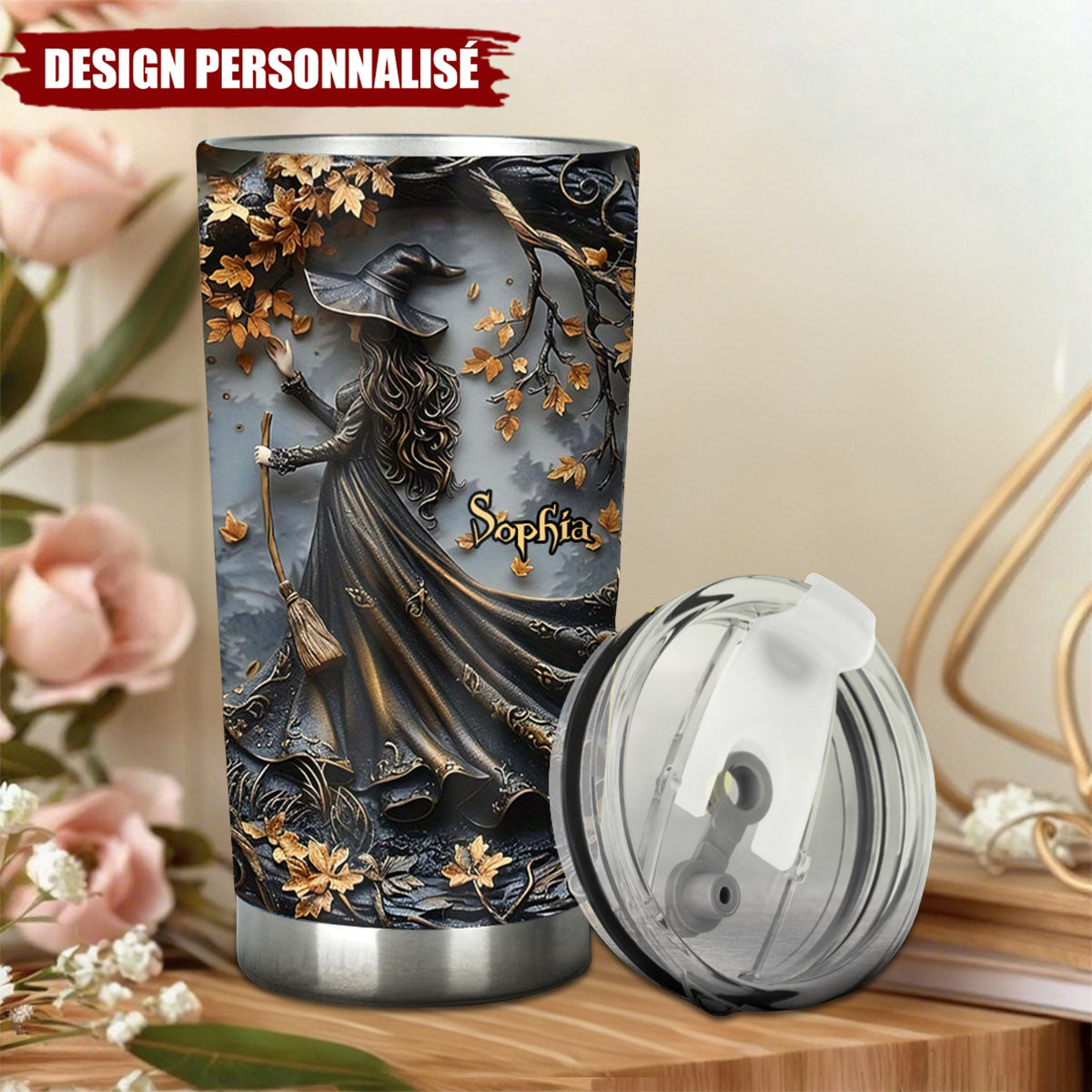 Gobelet Sorcière Personnalisé - Élégance Mystique et Originalité