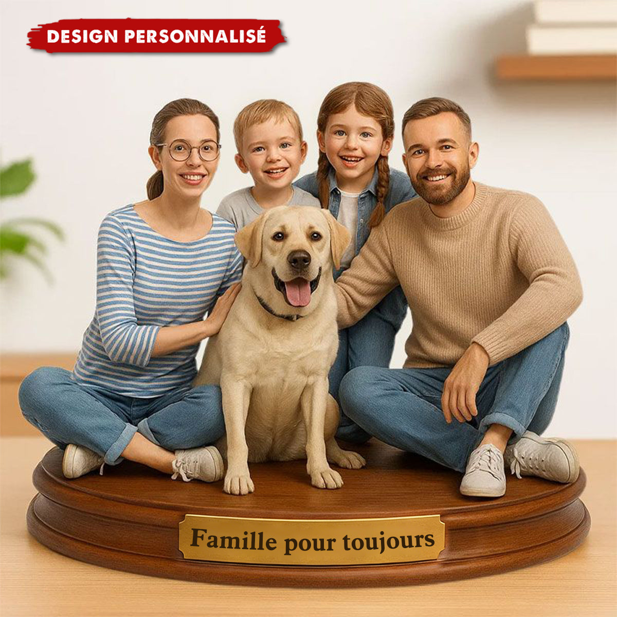 Plaque Photo Familiale Personnalisée – Un Cadeau Unique pour la Famille