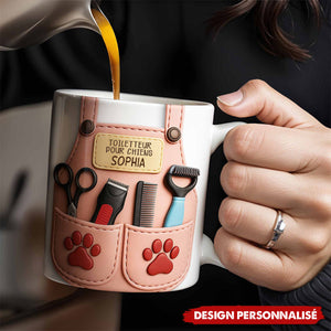 Mug Personnalisé Toiletteur pour Chiens - Cadeau pour les amoureux des chiens
