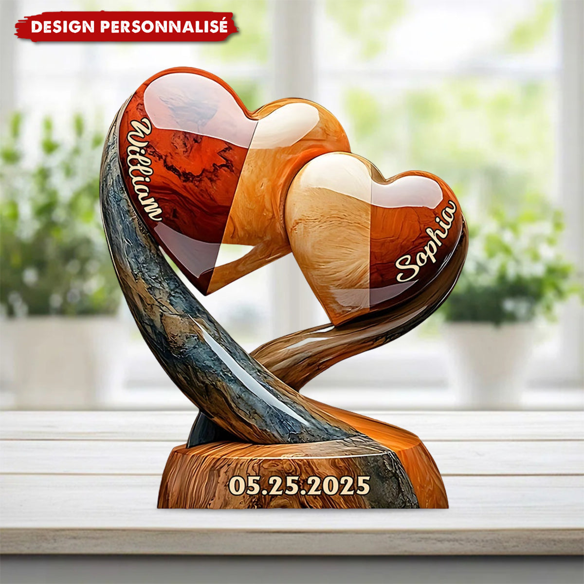 Toi et Moi, On Gère Ça – Plaque Acrylique Personnalisée en Forme de Couple