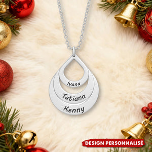Collier Personnalisé Multi-Prénoms – Design Élégant en Gouttes