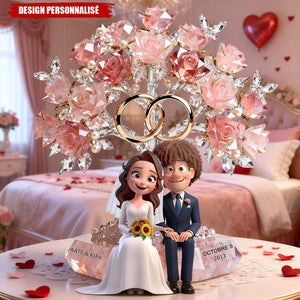 Plaque Personnalisée de Couple de Mariage - Souvenir de mariage pour couple