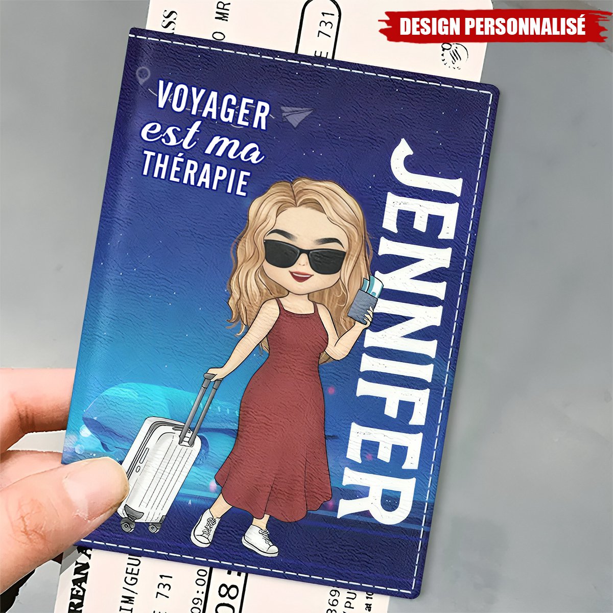 Porte-passeport personnalisé pour les voyages – Cadeau de vacances pour les passionnés d'aventure