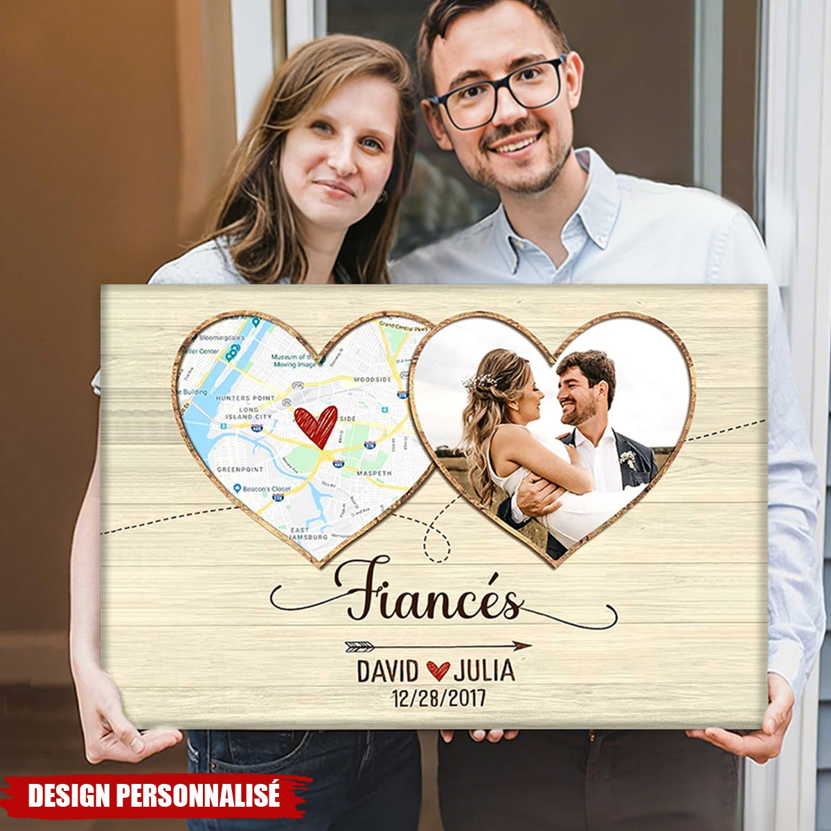 Affiche Personnalisée Couple – Le Lieu Où Tout a Commencé