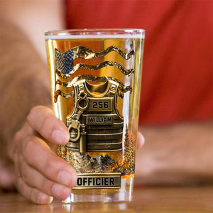 Servir et Protéger – Verre à Bière Personnalisé pour Policier