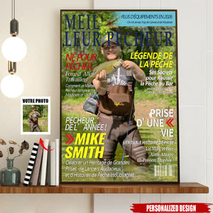 Affiche Personnalisée Style Magazine – Meilleur Pêcheur de l’Année