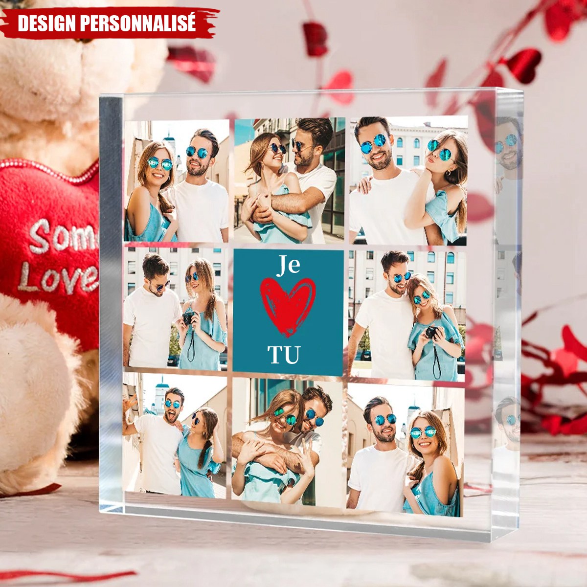 Plaque Acrylique Personnalisée avec Photos – Cadeau d'Amour Unique