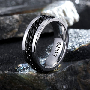 Bague Tournante Chaîne Homme – Acier Inoxydable Élégant et Moderne