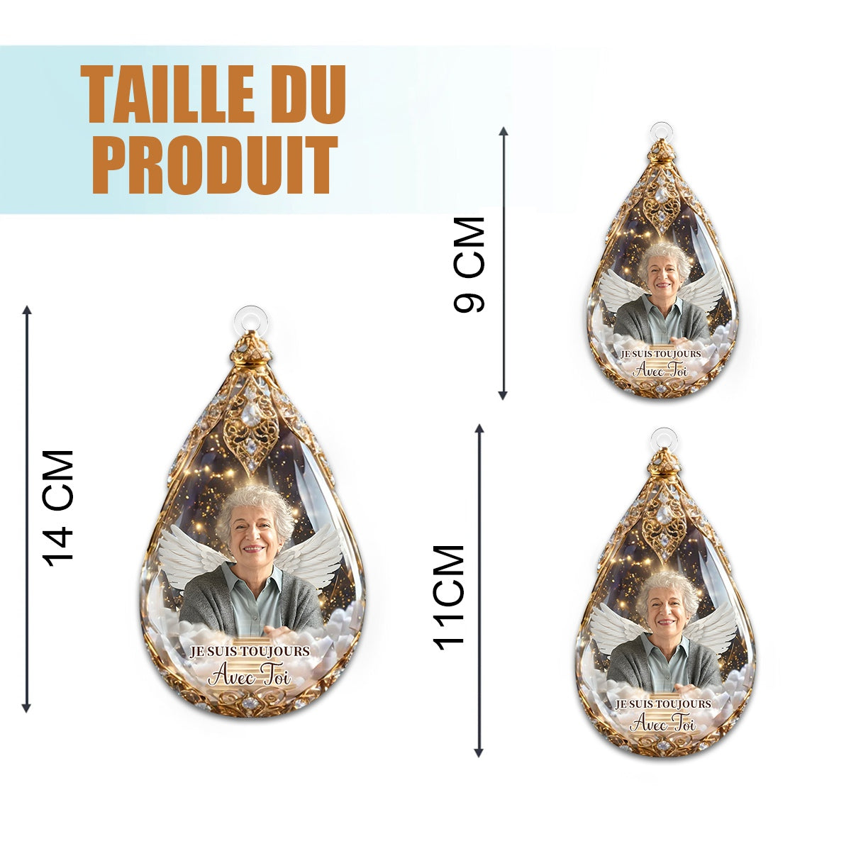 Ornement Commémoratif Ange Personnalisé – Souvenir Photo Personnalisé