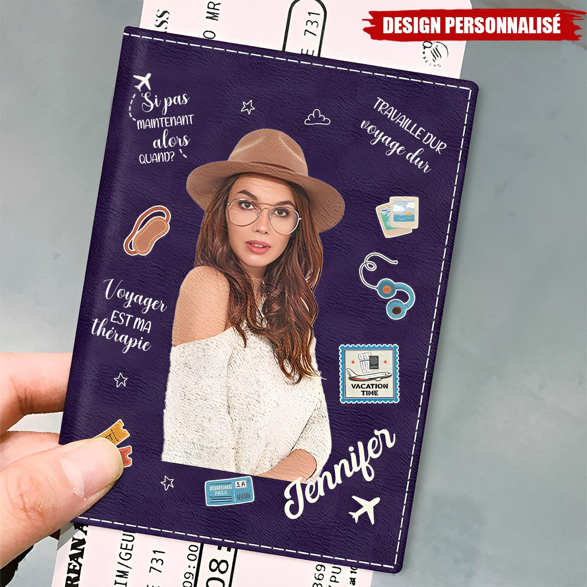 Housse de passeport Personnalisé – Voyager Est Ma Thérapie