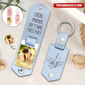 Porte-clés personnalisé pour Maman– Nom personnalisé avec photo