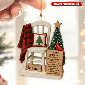 Décoration Personnalisée “Noël au Paradis” – Hommage Émotionnel à un Être Cher